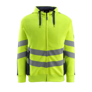 MASCOT® Corby SAFE SUPREME Kapuzensweatshirt mit Reißverschluss - Hi-vis Gelb/Schwarzblau