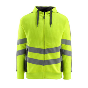 MASCOT® Corby SAFE SUPREME Kapuzensweatshirt mit Reißverschluss - Hi-vis Gelb/Schwarz