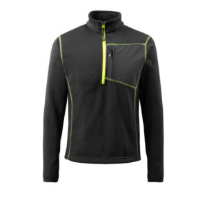 MASCOT® Reims HARDWEAR Strickpullover mit kurzem Reißverschluss - Schwarz