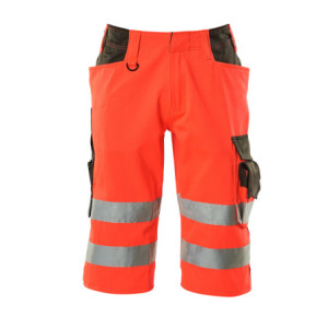 MASCOT® Luton SAFE SUPREME Shorts, lang - Hi-vis Rot/Dunkelanthrazit