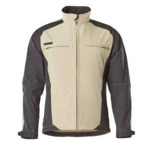 MASCOT® Dresden UNIQUE Soft Shell Jacke - Hellkhaki/Schwarz
