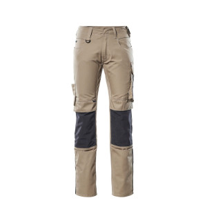 MASCOT® Mannheim UNIQUE Hose mit Knietaschen - Hellkhaki/Schwarz
