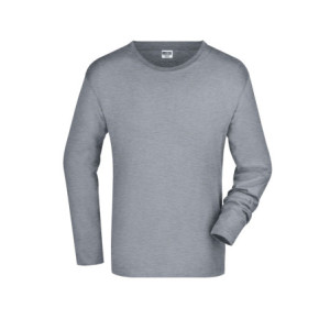 James & Nicholson Men's Long-Sleeved Medium grey-heather