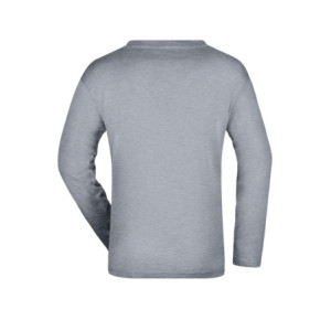 James & Nicholson Men's Long-Sleeved Medium grey-heather