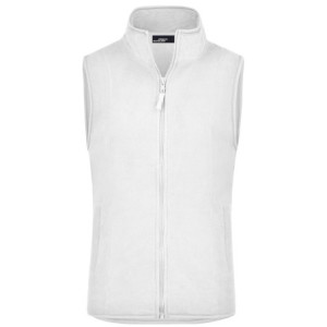 James & Nicholson Girly Microfleece Vest white