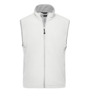 James & Nicholson Men's Softshell Vest off-white