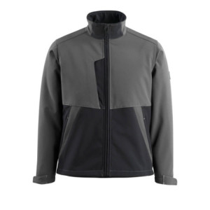 MASCOT® Finley LIGHT Soft Shell Jacke - Dunkelanthrazit/Schwarz