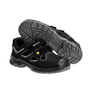 MASCOT® FOOTWEAR FLEX Sicherheitssandale - Schwarz/Silber