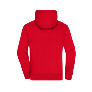 James & Nicholson Men's Lifestyle Zip-Hoody red/grey-heather