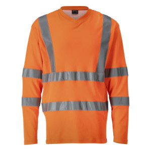 MASCOT® SAFE CLASSIC T-Shirt, Langarm - Hi-vis Orange