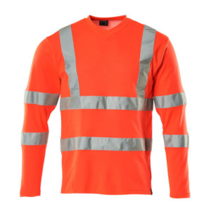 MASCOT® SAFE CLASSIC T-Shirt, Langarm - Hi-vis Rot