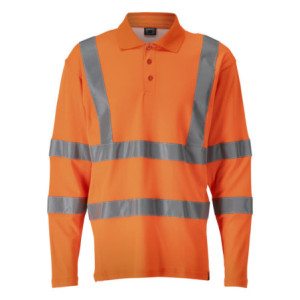 MASCOT® SAFE CLASSIC Polo-Shirt, Langarm - Hi-vis Orange