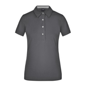 James & Nicholson Ladies' Plain Polo graphite/graphite-white