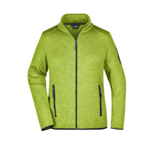 James & Nicholson Ladies' Knitted Fleece Jacket kiwi-melange/royal