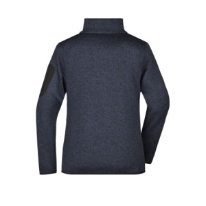James & Nicholson Ladies' Knitted Fleece Jacket dark-grey-melange/silver