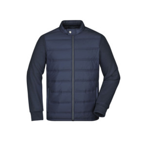 James & Nicholson Men's Hybrid Sweat Jacket navy