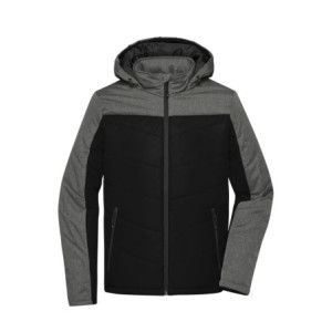 James & Nicholson Men's Winter Jacket black/anthracite-melange
