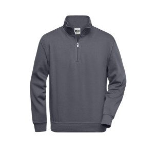 James & Nicholson Workwear Half Zip Sweat carbon