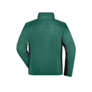 James & Nicholson Men's Workwear Fleece Jacket - STRONG - dark-green/black