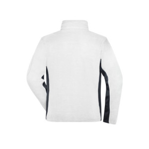 James & Nicholson Men's Workwear Fleece Jacket - STRONG - white/carbon