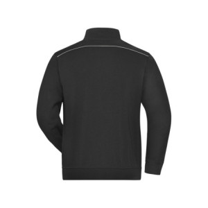 James & Nicholson Men's Workwear Sweat-Jacket - SOLID - black