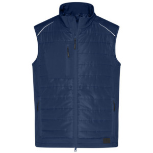 James & Nicholson Men's Hybrid Vest navy/navy