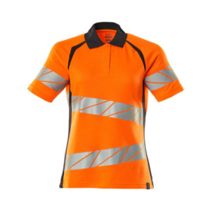 MASCOT® Damen ACCELERATE SAFE Polo-Shirt - Hi-vis Orange/Schwarzblau