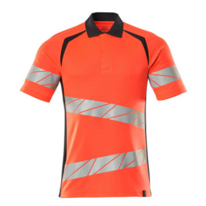 MASCOT® ACCELERATE SAFE Polo-Shirt - Hi-vis Rot/Schwarzblau