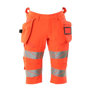 MASCOT® ACCELERATE SAFE Shorts, lang mit Hängetaschen - Hi-vis Rot
