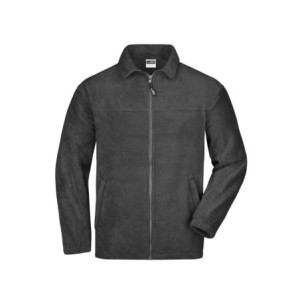 James & Nicholson Full-Zip Fleece dark-grey