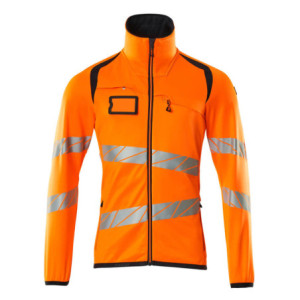 MASCOT® ACCELERATE SAFE Fleecepullover mit Reißverschluss - Hi-vis Orange/Schwarzblau