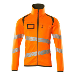 MASCOT® ACCELERATE SAFE Fleecepullover mit Reißverschluss - Hi-vis Orange/Moosgrün