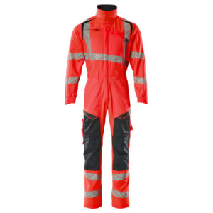 MASCOT® ACCELERATE SAFE Overall mit Knietaschen - Hi-vis Rot/Schwarzblau