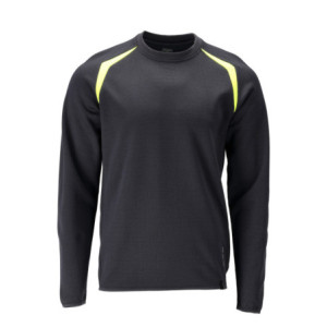 MASCOT® Ac.Multisafe Sweatshirt, moderne Passform - Schwarzblau/Hi-vis Gelb