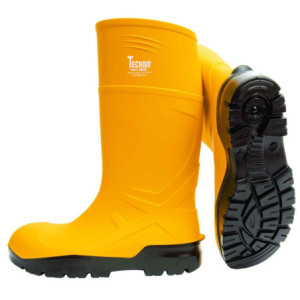 TECHNO BOOTS PU WELLINGTON S5 GELB/SCHWARZ