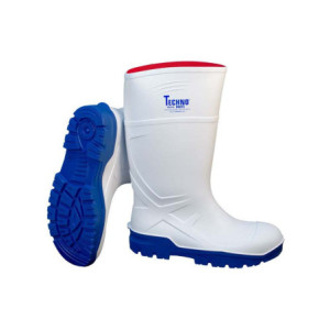 TECHNO BOOTS PU WELLINGTON S4 WEISS / BLAU