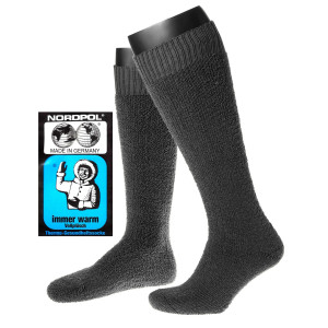 IMMERWARM“ Vollplüschsocke 7070 extralang, Farbe: grau