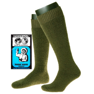 IMMERWARM“ Vollplüschsocke 7070 extralang, Farbe: oliv