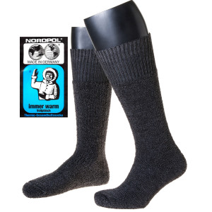 IMMERWARM“ Vollplüschsocke 7050 wadenlang, Farbe: grau