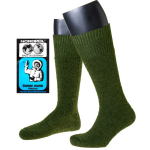 IMMERWARM“ Vollplüschsocke 7050 wadenlang, Farbe: oliv