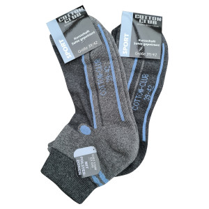 Cotton Club Langschaftsocke Frotteesohle schwarz/anthrazit/grau