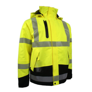 Atmungsaktive Hi-Vis-Winterjacke in Stretchqualität - Saturn Gelb / Schwarz