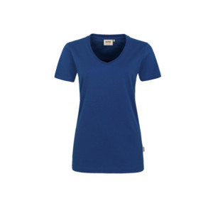 HAKRO Damen V-Shirt MIKRALINAR® - ultramarinblau