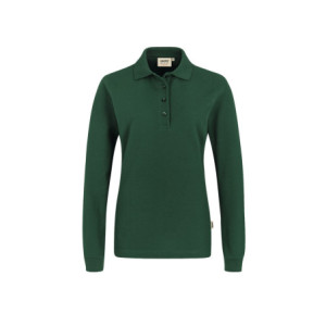 HAKRO Damen Longsleeve-Poloshirt MIKRALINAR® - tanne