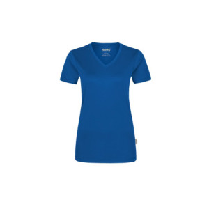 HAKRO Damen V-Shirt COOLMAX® - royalblau