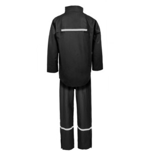 Regenset mit Jacke und Hose in PU-Qualität - Schwarz