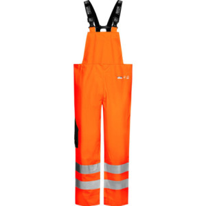 Hi-Vis Regenlatzhose in schwerer PU/PVC-Qualität - Hi-Vis Orange