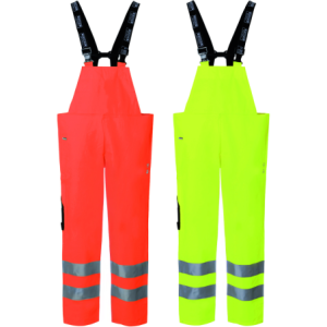 Hi-Vis Regenlatzhose in schwerer PU/PVC-Qualität - Saturn Gelb