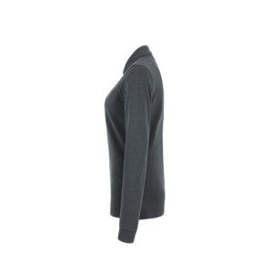 HAKRO Damen Longsleeve-Poloshirt MIKRALINAR® - anthrazit