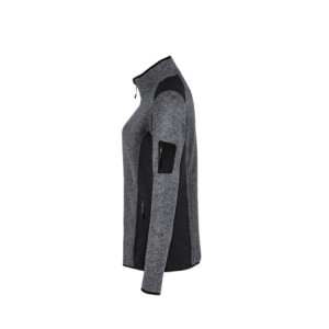 HAKRO Damen Strickfleecejacke - anthrazit meliert